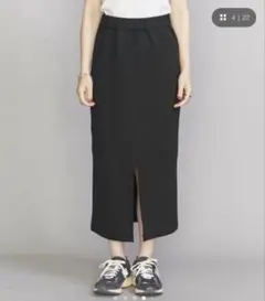 WEB限定　フロントスリットタイトスカート ウォッシャブルのサムネイル