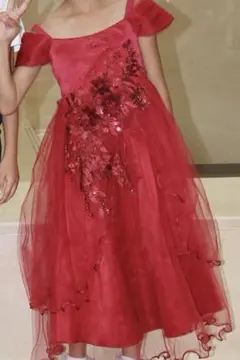 赤 ピアノ発表会ドレス　120