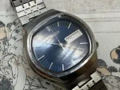 CITIZEN コスモトロン エレクトロニック ブルー文字盤 デイデイト 稼動