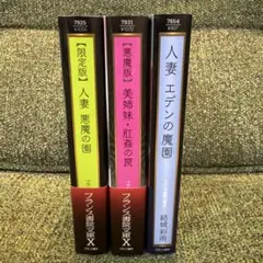 結城彩雨　フランス書院文庫X3冊セット『人妻 悪魔の園』『美姉妹•肛姦の罠』ほか