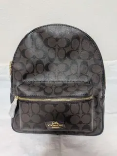 5/9まで大特価！新品未使用　COACH ブラック ロゴリュック　プラ袋布袋付き
