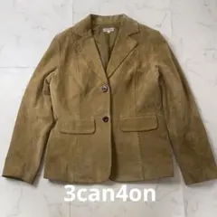 3can4on 本革 レザーテーラードジャケット L キャメル 豚革