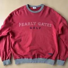 PEARLY GATES レッド 綿セーター M ゴルフ