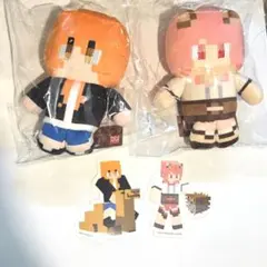 カラフルピーチ ぬいぐるみキーホルダー ステッカー のあ えと マインクラフト