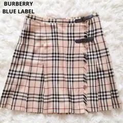美品✨バーバリーブルーレーベル ノバチェックスカート プリーツ ラップ