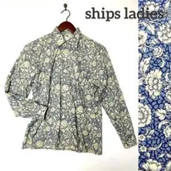 《ships ladies》ボタニカル柄ブラウス