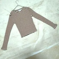 DIVIDED H&M BASIC Sサイズ ボーダー　リブニットのサムネイル