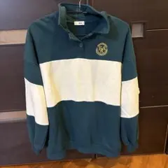 WEGO ダークグリーン ポロシャツスタイル トレーナーウィメンズ