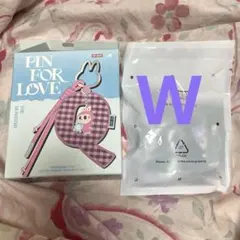 W ラブブPIN FOR LOVE イニシャルアルファベット ペンダント