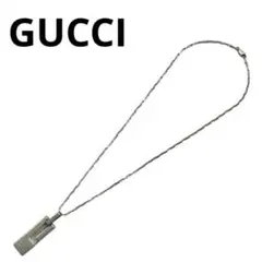 GUCCI グッチ Gロゴ プレート ネックレス シルバー 925
