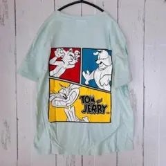 超激レア★廃盤デザイントムとジェリー Tシャツ アニメ キャラT ブルー L