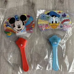 ⭐︎新品未使用 ディズニー 光るうちわ　ミッキー、ドナルド