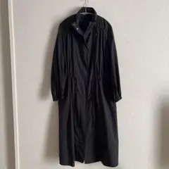 Theory luxe 黒 ライトコート フード付き（収納可能）　ロングコート