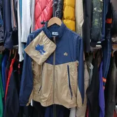 IM205 LOGOS ナイロンジャケット Mサイズ 携帯用袋付き DAR