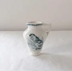 フランスアンティーク　クレイユモントロー　猫　ピッチャー　 7.9cm