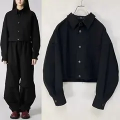 Y's ワイズ 23AW モールスキン ジャケット 黒1
