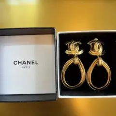 CHANEL ココマーク ティアドロップ型 ヴィンテージイヤリング 1996年製 