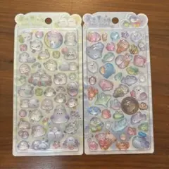 うるちゅるポップシール　シマエナガ&海の生き物2枚セット