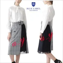 【状態良好】ブルーレーベルクレストブリッジ☆グレンチェックスカート