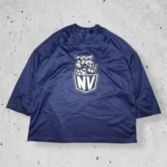 NHL バンクーバー・カナックス　刺繍ロゴ　ホッケーシャツ　ユニホーム NHL バンクーバー カナックス ホッケーシャツ ゲームシャツ L/XL 青