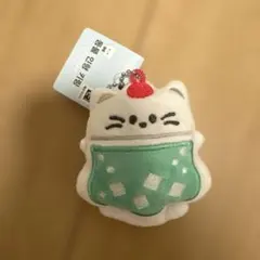 韓国ダイソー限定マスコットキーホルダー 白　クリームソーダのサムネイル