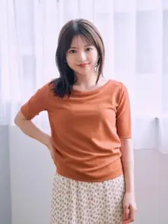 COHINA コヒナ シャイニーリブカットトップス