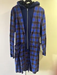 美品John UNDERCOVER フードドッキングチェックガウンコートサイズ2