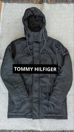 ベ*ィ様 TOMMY HILFIGER フード脱着 ブラック 中綿ジャケット M
