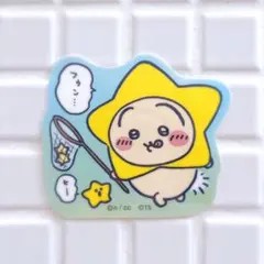 ちいかわ　星ふるスカイツリー　ステッカー　うさぎと流れ星