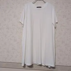 mizuiro ind ホワイト 半袖フレアチュニック　　Tシャツ カットソーのサムネイル