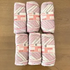 SUNLUXE サンラックス レインボー 毛糸 50g 6個 ウール100%