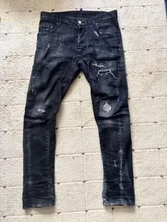 dsquared2 ディースクエアード、Tidy Biker ブラックデニム42