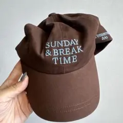 しまむら haru* ツイルロゴ CAP 中茶 キャップ　試着のみのサムネイル