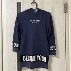 【SISTER JENNI】シスタージェニィ/ネイビー/パーカーワンピース130