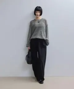 アダムエロペ　web限定　モヘア　ニット　グレー　完売品