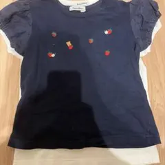 ファミリア Tシャツ 130 120 ネイビー