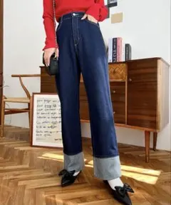 ロールアップデニムパンツ