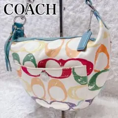 coach コーチ ワンショルダー ハンドバッグ マルチカラー ハーフムーン