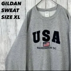アメリカ古着GILDAN USA ワシントンDC刺繍スエットトレーナーのサムネイル