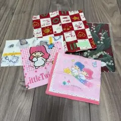 リトルツインスターズ 含むハンカチ5枚セット