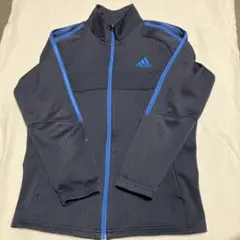 adidas ジャージ 上着 150 ネイビー×ブルー キッズ