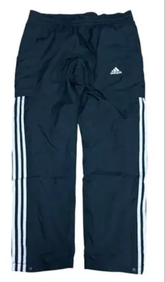 00s adidas ワンポイントロゴ ブラック ナイロン トラックパンツ