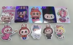 ラブブシール大きめ、ラブブトレカロモカードセット