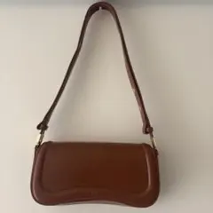 SHEIN ブラウン　レザーショルダーバッグ JWPEI風