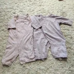 petit main ベビー肌着長袖セット F ピンク2枚組　2way