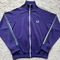 ★希少色★ FRED PERRY トラックジャケット ロゴワッペン パープル M