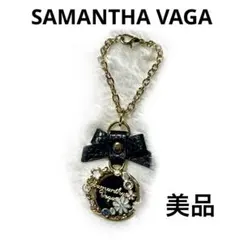 SAMANTHA VEGA バックチェーン バックアクセ ブラックゴールド 美品