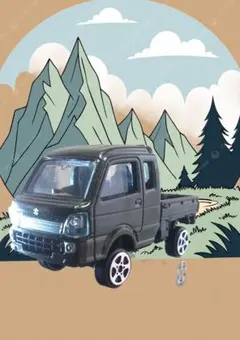 トミカ スズキ スーパーキャリイ 軽トラ ミニカー 改造 リフトアップ