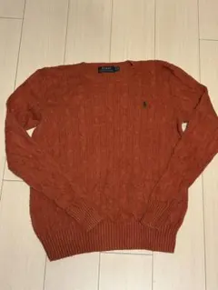 Polo Ralph Lauren オレンジ ケーブルニット M