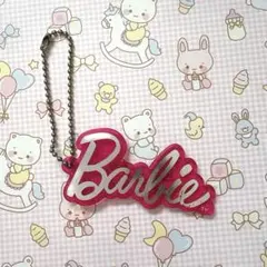 p【非売品/平成レトロ】Barbie バービー　ロゴ　キーホルダーのサムネイル